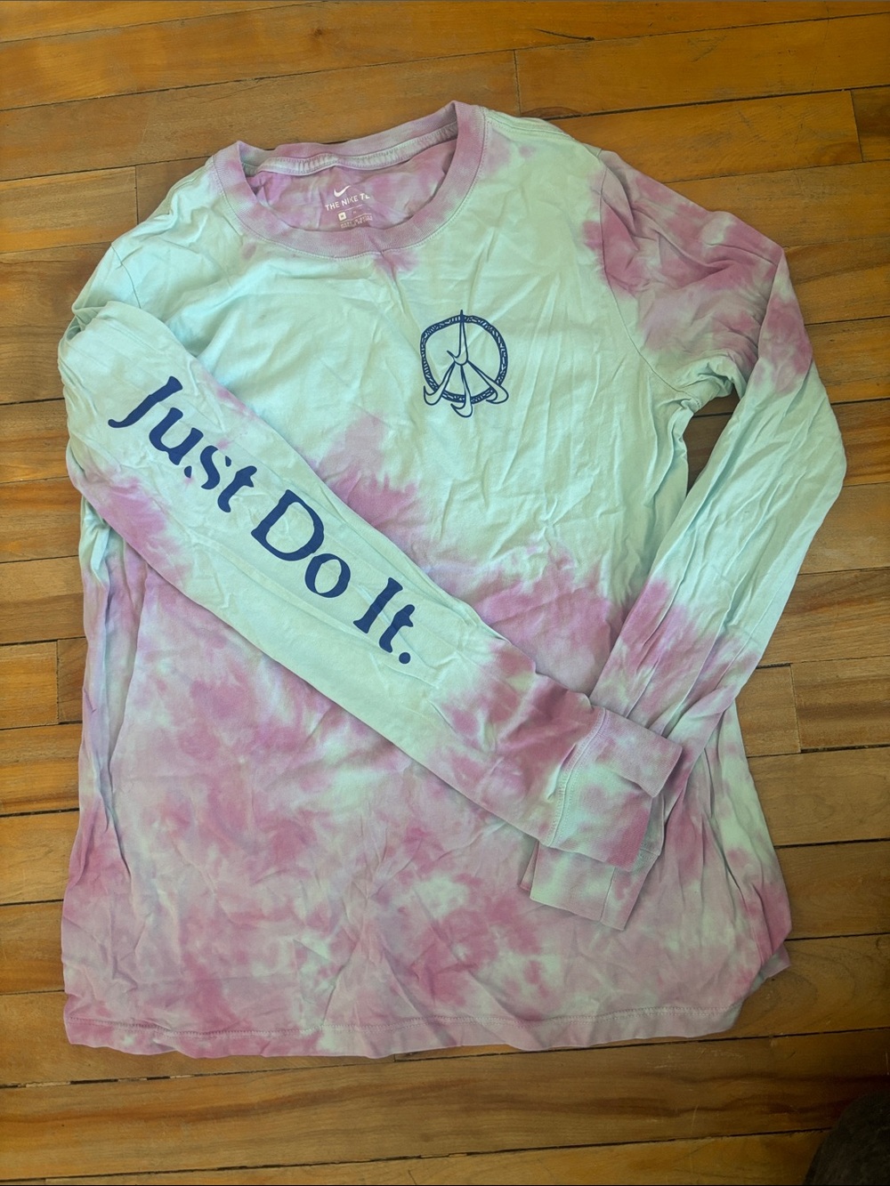 Nike Tie-Dye Long Sleeve Tee — Pink & Mint
